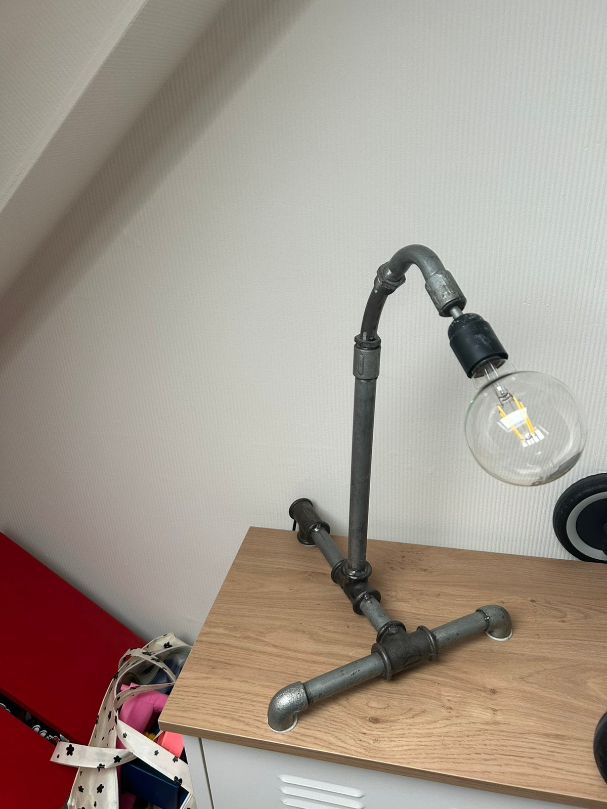 Industriële tafellamp/bureaulamp, Ophalen of Verzenden, Zo goed als nieuw, Bureaulamp