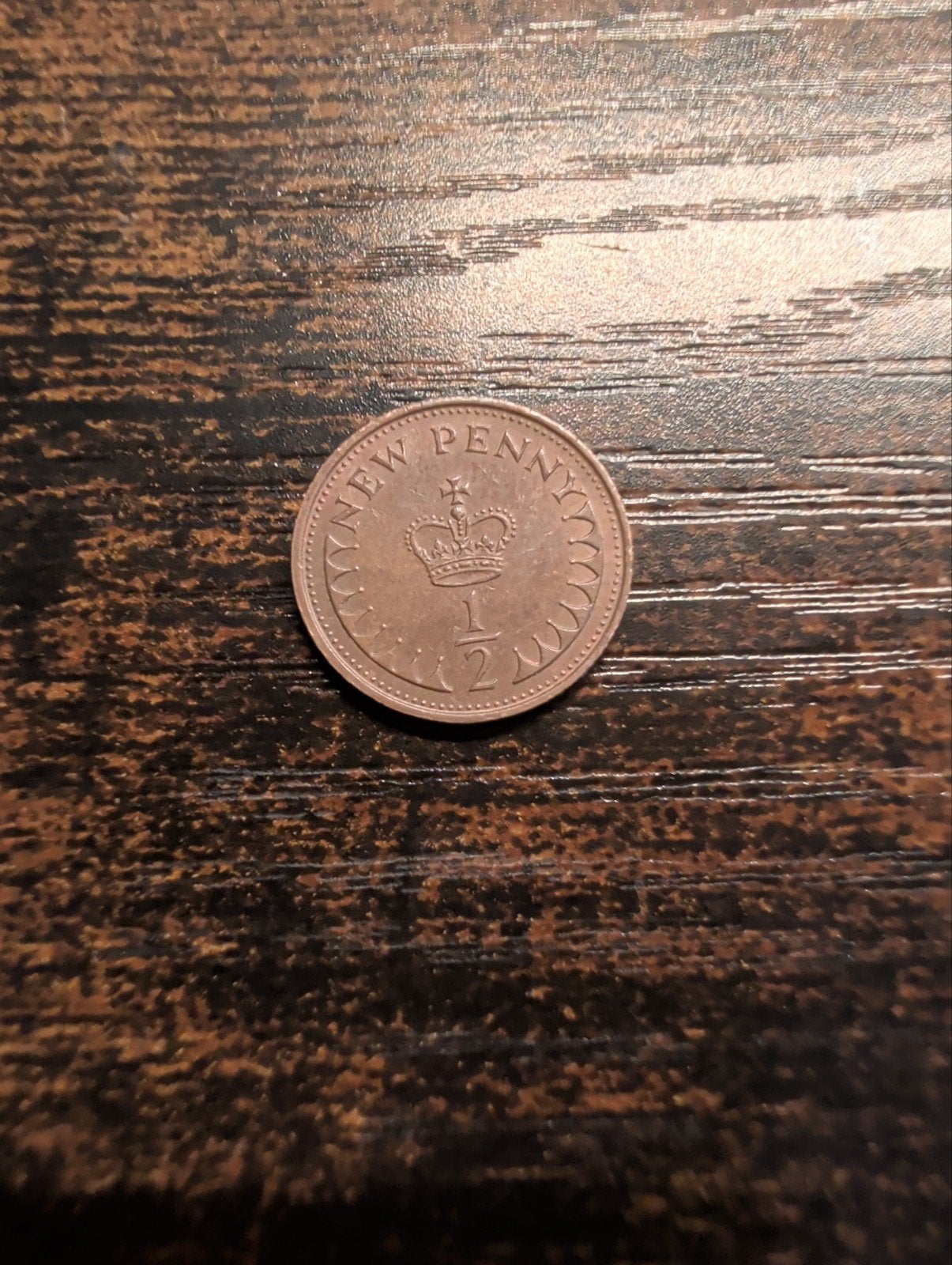 1/2 New Penny munt - Elizabeth II - 1971, Ophalen, Overige landen, Losse munt