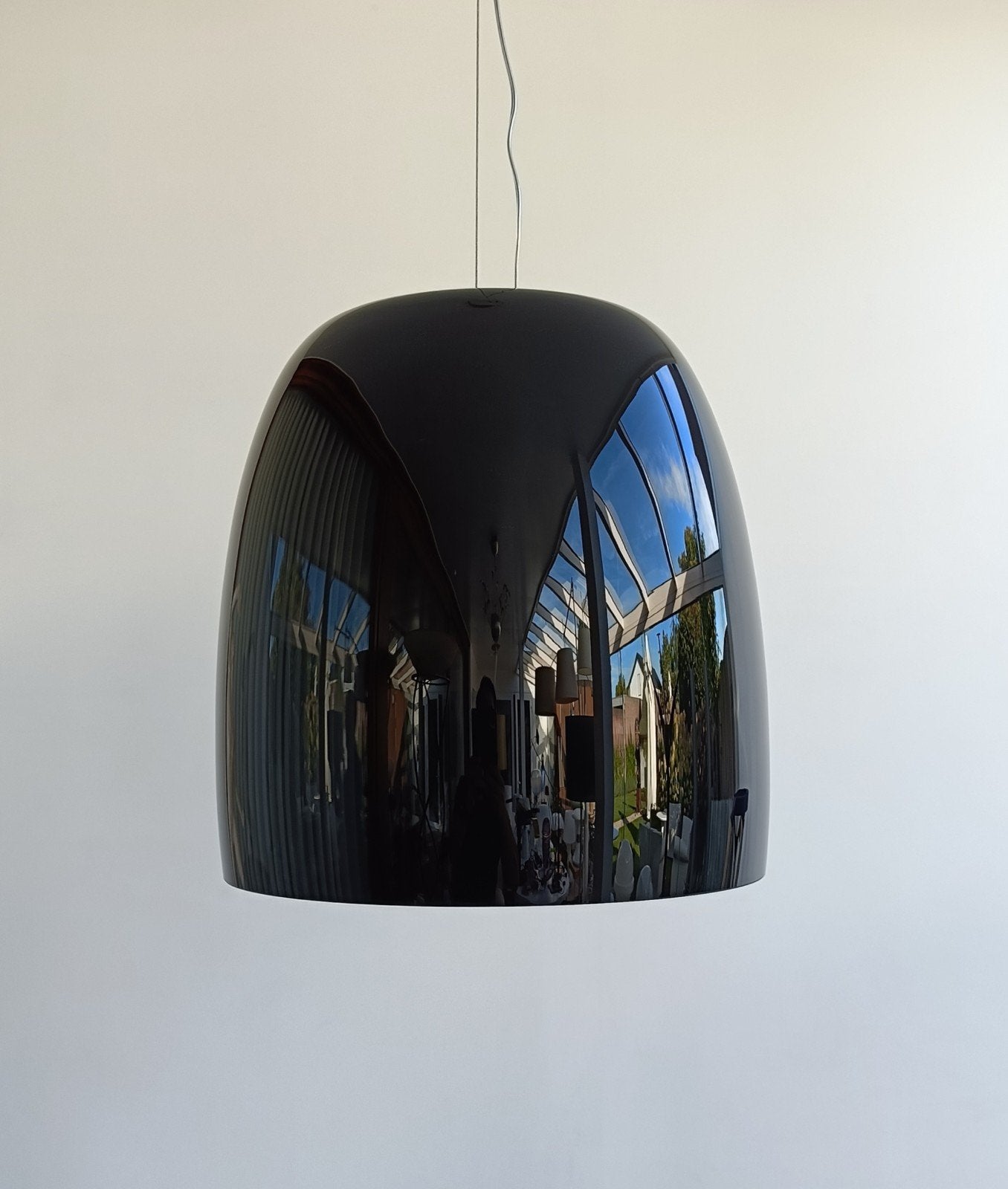 Set van 2 Prandina Notte S5 hanglampen – zwart – Italiaans, Huis en Inrichting, Lampen | Hanglampen, Ophalen, E27 (groot), Zo goed als nieuw