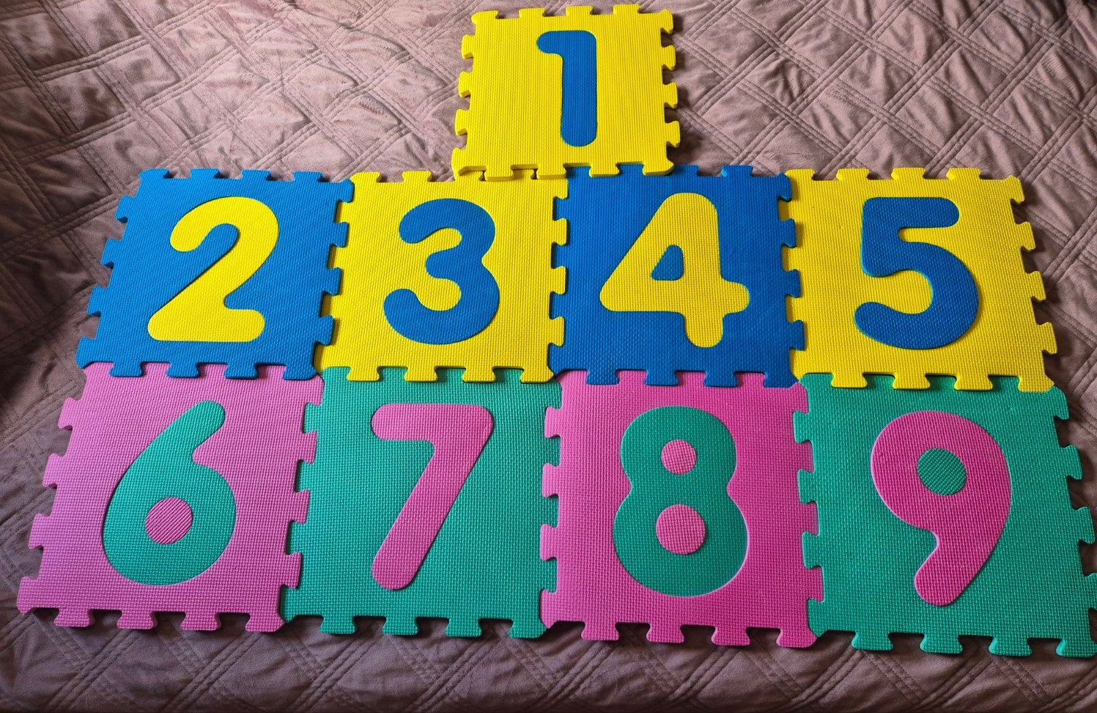 vloerpuzzel cijfers en letters, Ophalen, 10 tot 50 stukjes, Gebruikt, 6 maanden tot 2 jaar