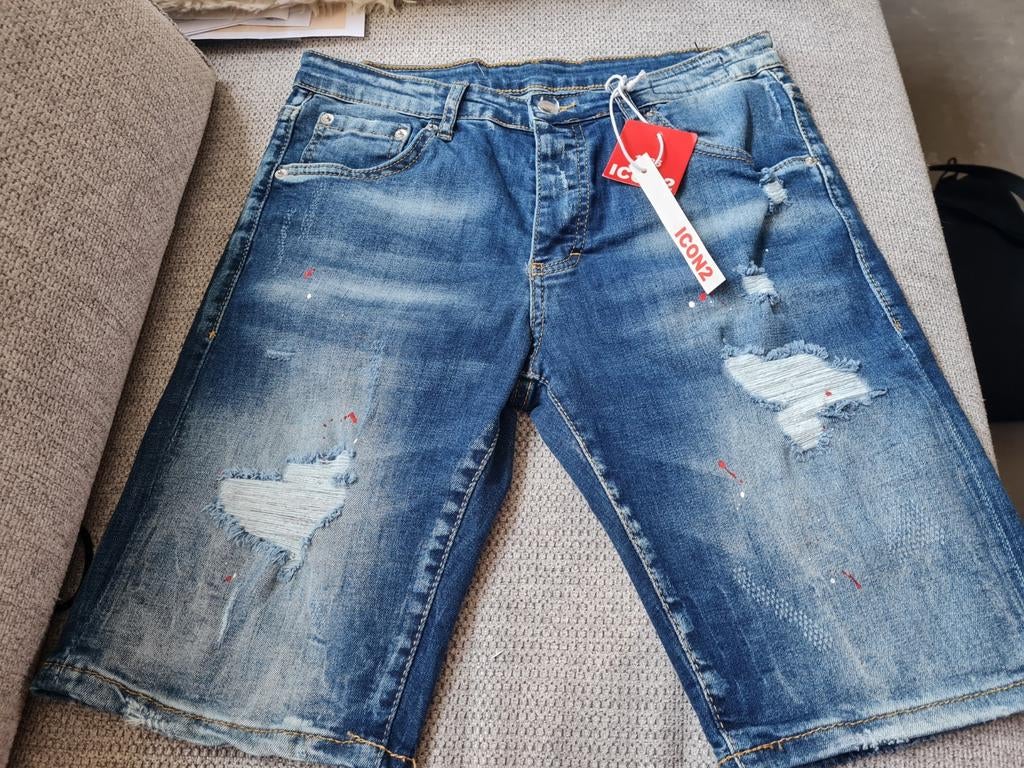 Nieuwe ICON 2 Jeans Shorts - Maat W31, Kleding | Heren, Blauw, ICON 2, Nieuw, W32 (confectie 46) of kleiner