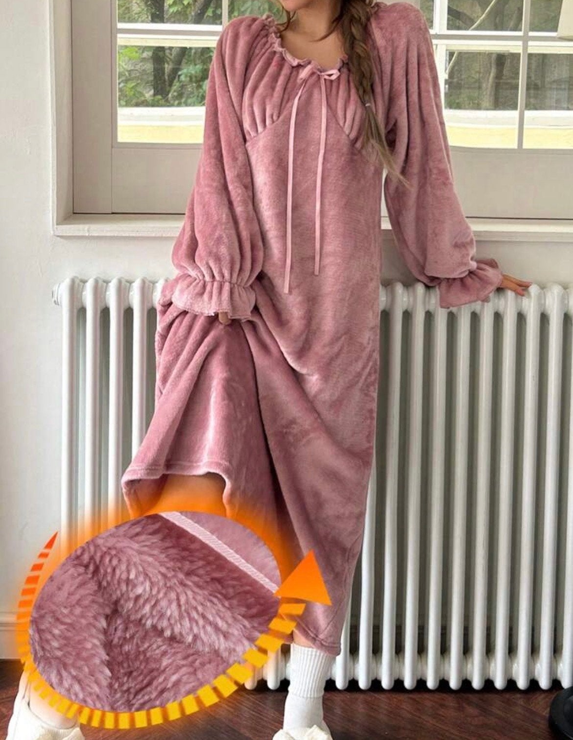 Zachte Roze Fleece Nachtjapon - Diverse Maten, Ophalen of Verzenden, Nieuw