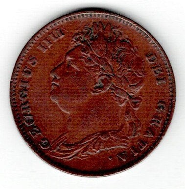 26-1751 Engeland farthing 1825, Ophalen of Verzenden, Overige landen, Losse munt
