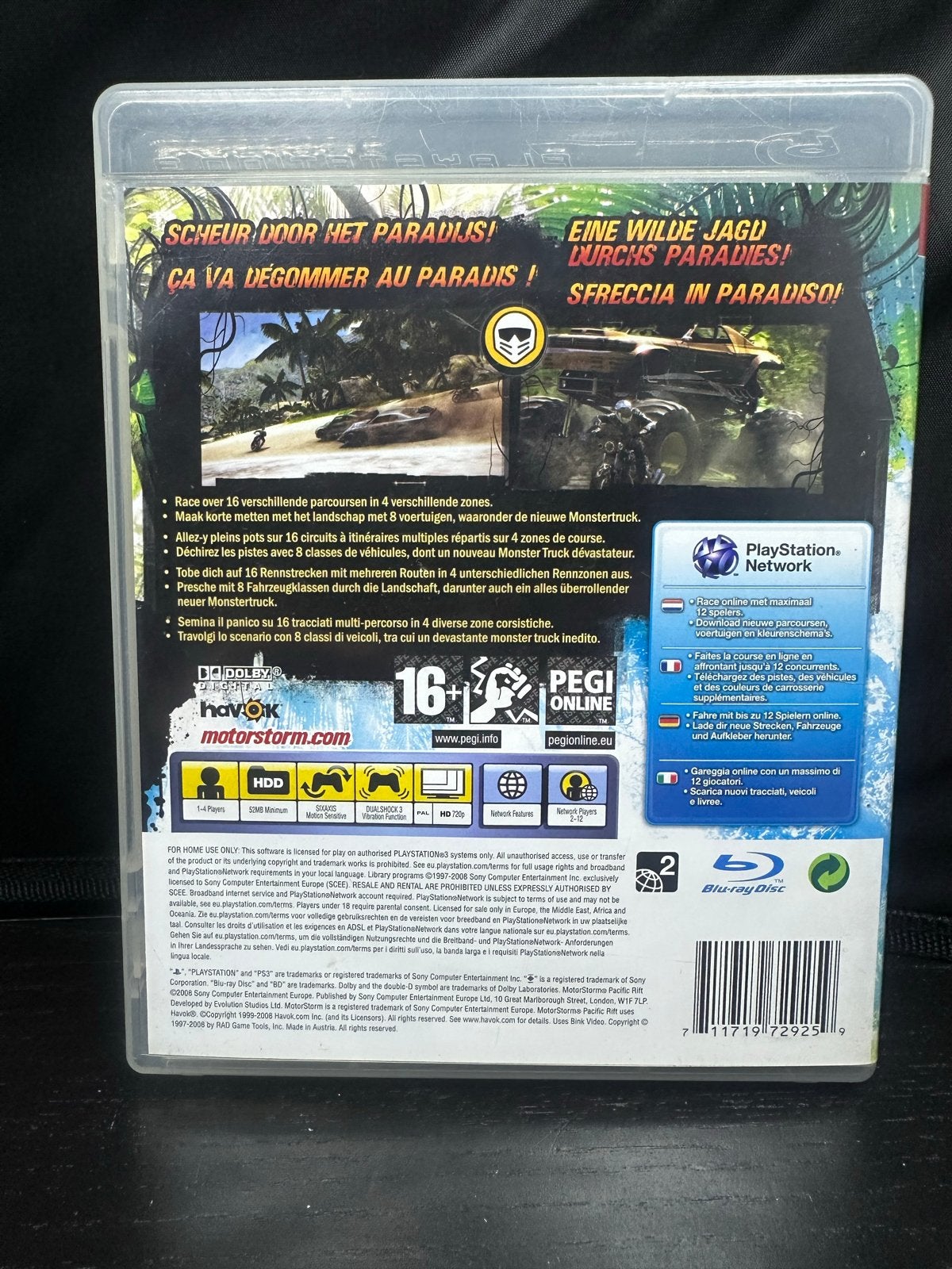 MotorStorm Pacific Rift PS3 - Racegame met off-road actie, S, Racen en Vliegen, Ophalen of Verzenden, Zo goed als nieuw