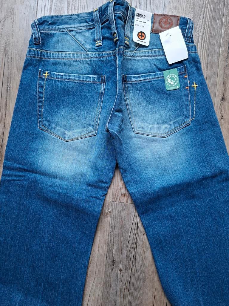 KUYICHI Sugar low loose flared jeans W28 L34, Blauw, KUYICHI, Nieuw, Ophalen of Verzenden