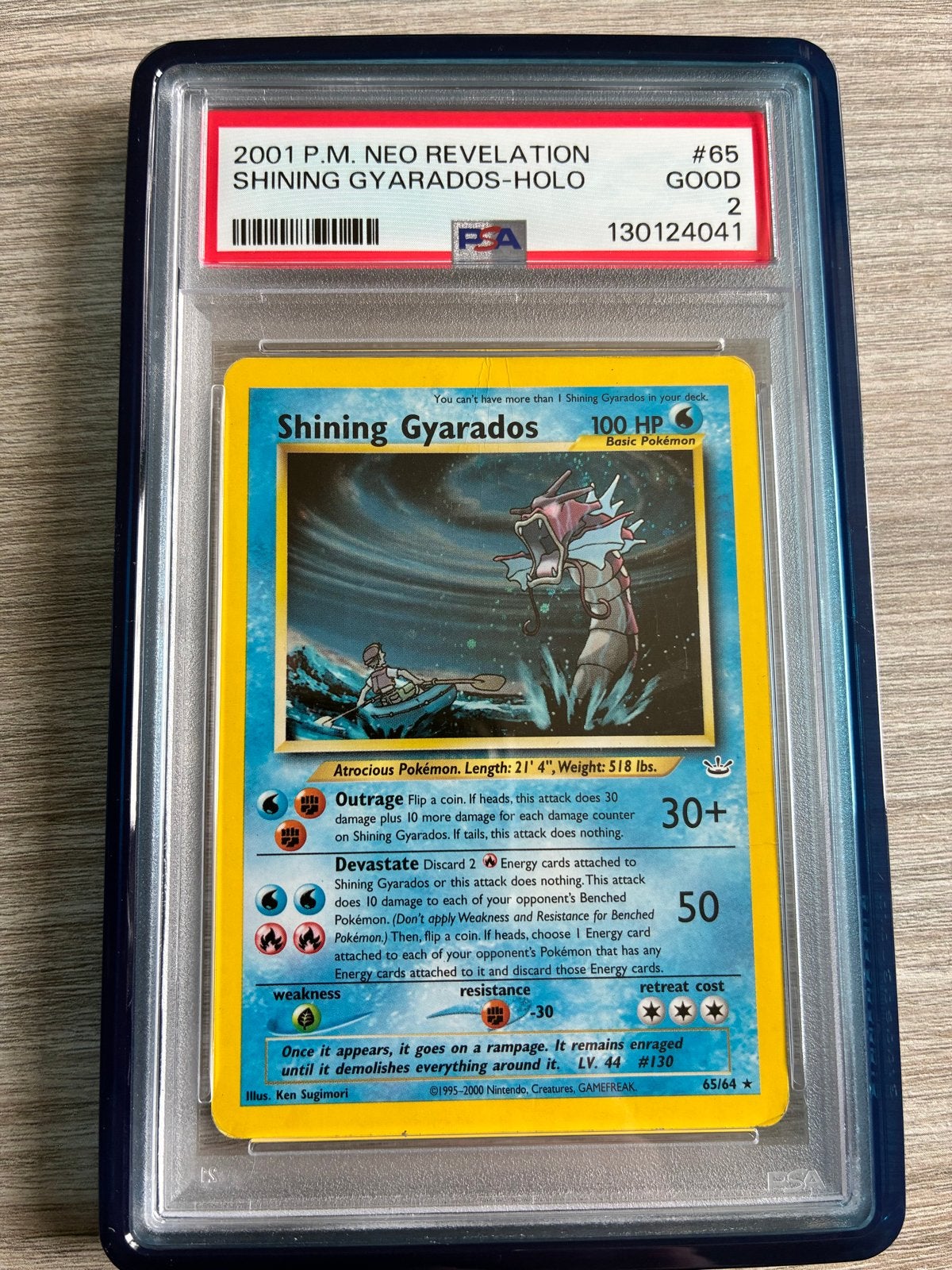 Foto 2 van Shining Gyarados Neo Revelation #65 PSA Pokémon Kaart