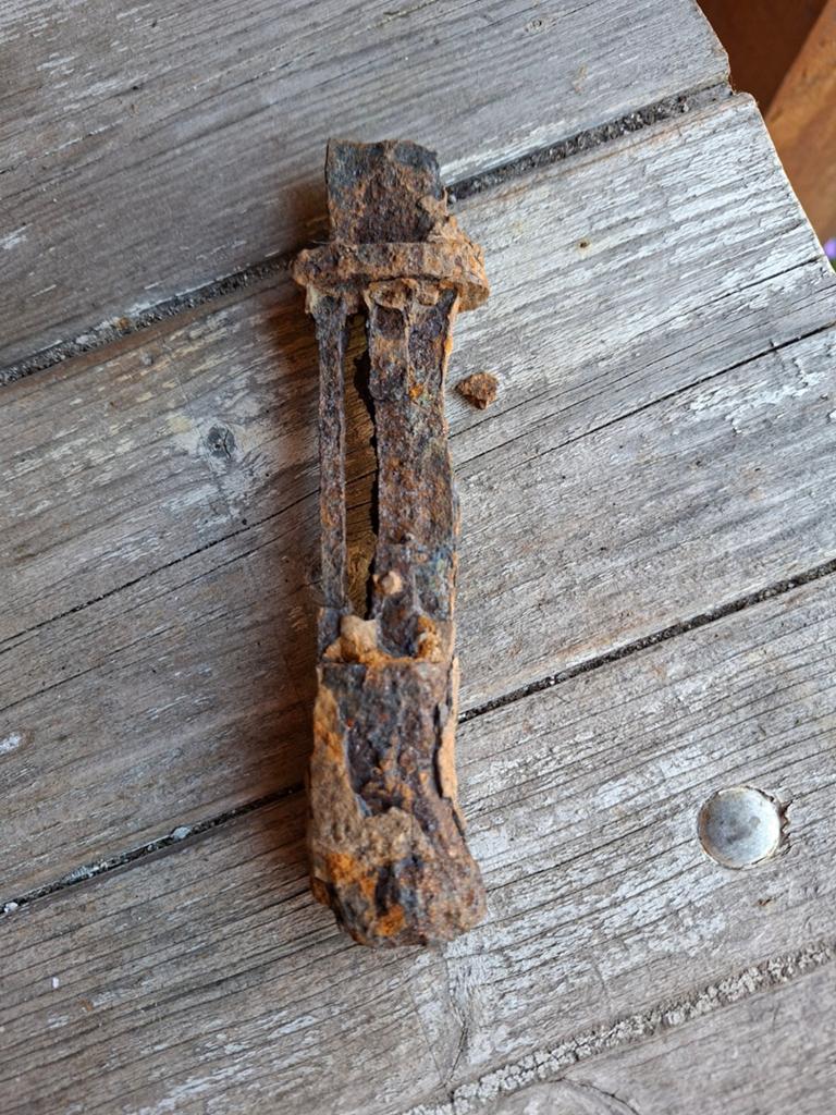 Ww2 wo2 Duitse bodemvondst k98 mauser handvat, Verzamelen, Ophalen of Verzenden, Duitsland, Hulzen of Bodemvondsten