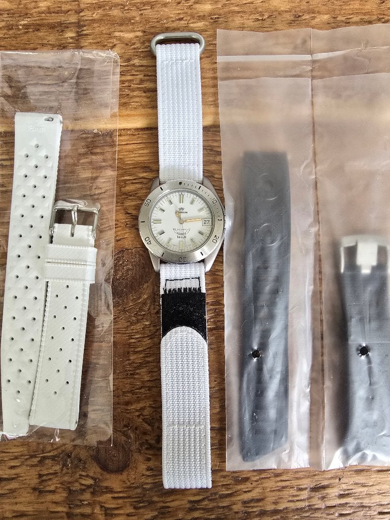 Squale medium quartz Berios jaren 80, Sieraden, Tassen en Uiterlijk, Horloges | Heren, Staal, Polshorloge, Overige materialen
