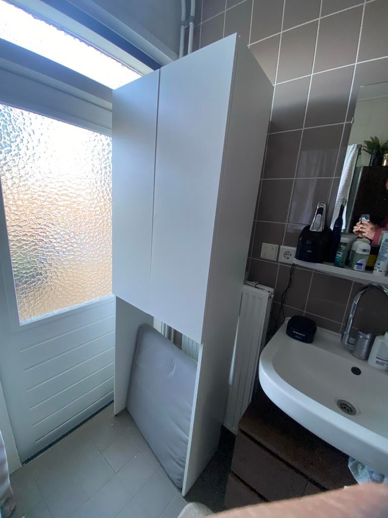 NYSJÖN Kast voor wasmachine, wit, 65x190 cm, Huis en Inrichting, Kasten | Overige, Ophalen, Zo goed als nieuw