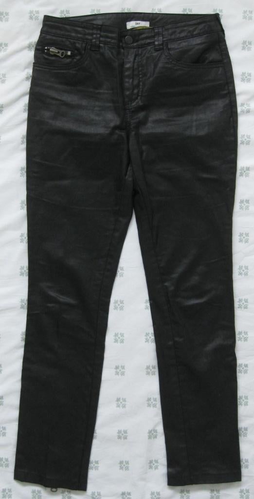 Day Birger et Mikkelsen broek zwart wax, maat S met ritsen, Zwart, Ophalen of Verzenden, Zo goed als nieuw, Maat 36 (S)