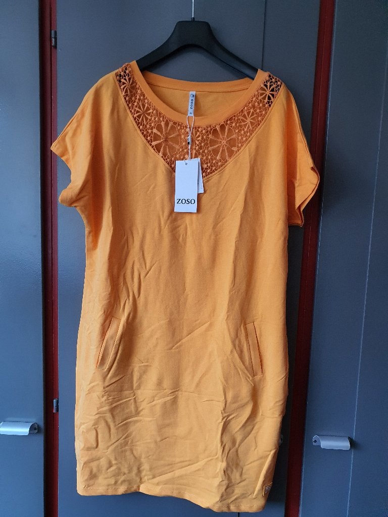ZOSO zomerjurk geel – XL – nieuw met kaartje, Kleding | Dames, Ophalen of Verzenden, Nieuw, Maat 46/48 (XL) of groter, Geel