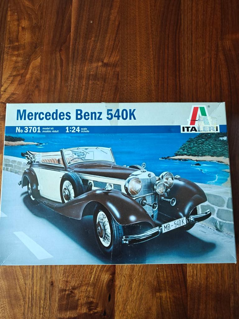 Bouwdoos Mercedes-Benz 540K 1:24 Italeri 3701, Hobby en Vrije tijd, Modelbouw | Auto's en Voertuigen, Ophalen of Verzenden