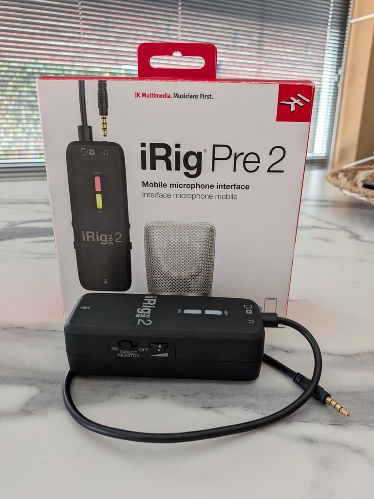 iRig Pre 2 mobiele microfoon interface, Ophalen of Verzenden, Zo goed als nieuw