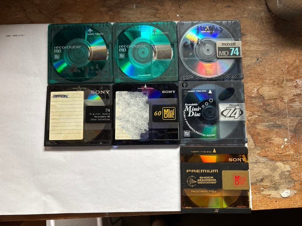 MiniDisc collectie: Sony en Maxell MD's (7 stuks), Ophalen of Verzenden, Minidisc-speler