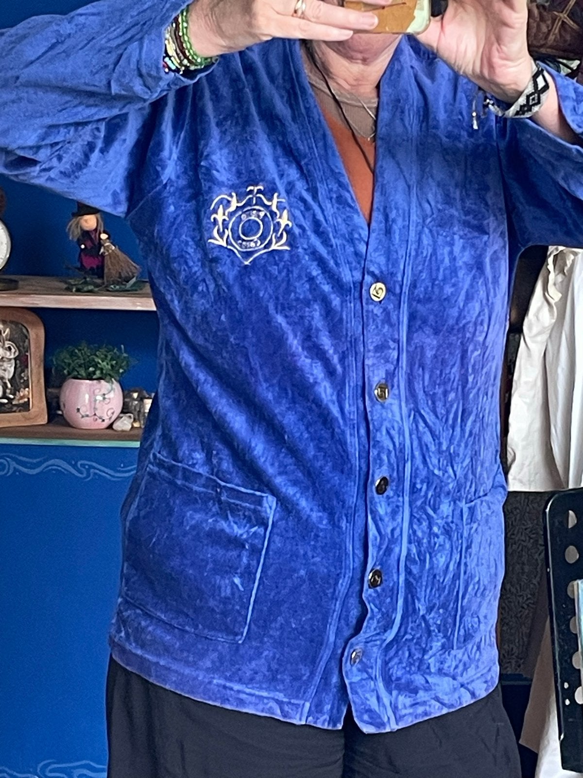 Pierre Cardin fluwelen vest, maat 42/44 (L), Ophalen of Verzenden, Zo goed als nieuw, Maat 42/44 (L), Blauw