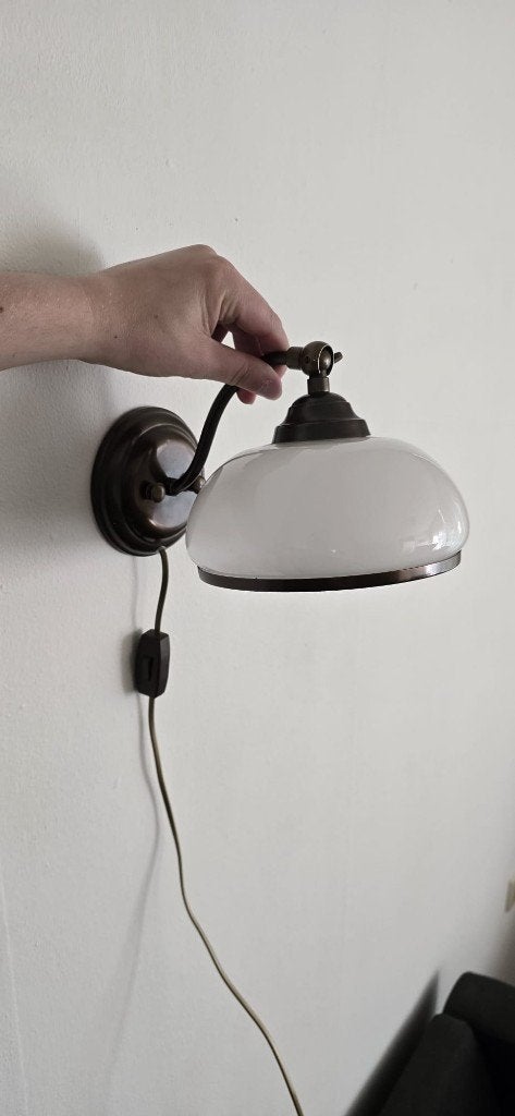 Orginele Frantzen wandlamp ( ophalen ), Ophalen, Vintage, Zo goed als nieuw, Glas