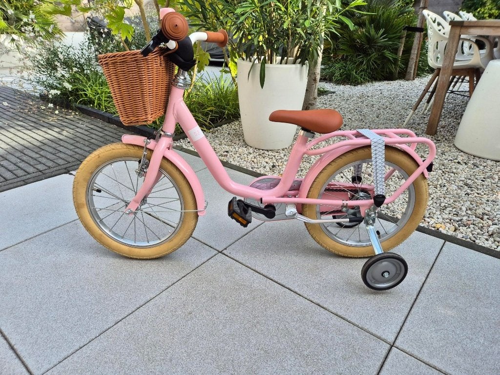 Zo goed als nieuwe roze meisjesfiets incl zijwieltjes, Ophalen, Terugtraprem, Puky, 16 inch