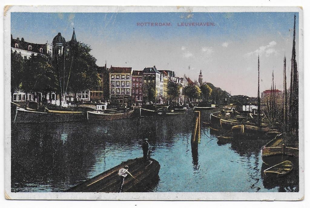 Rotterdam Leuvehaven Ongelopen Ansichtkaart (B6871 ), Verzenden, 1940 tot 1960, Ongelopen, Zuid-Holland