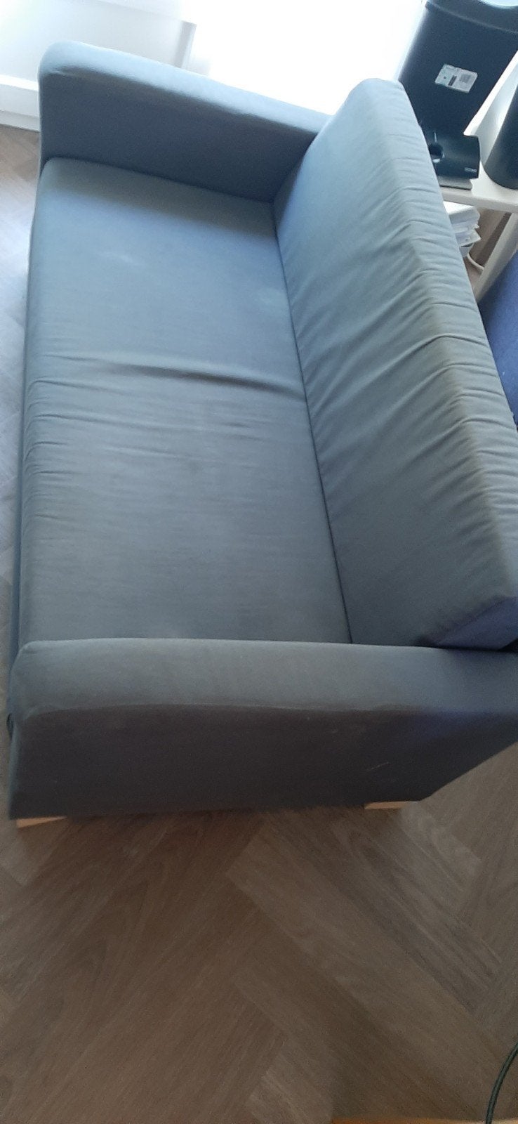 Gratis Comfortabele grijze slaapbank, Huis en Inrichting, Banken | Bankstellen, Ophalen, Gebruikt, 150 tot 200 cm, Tweepersoons