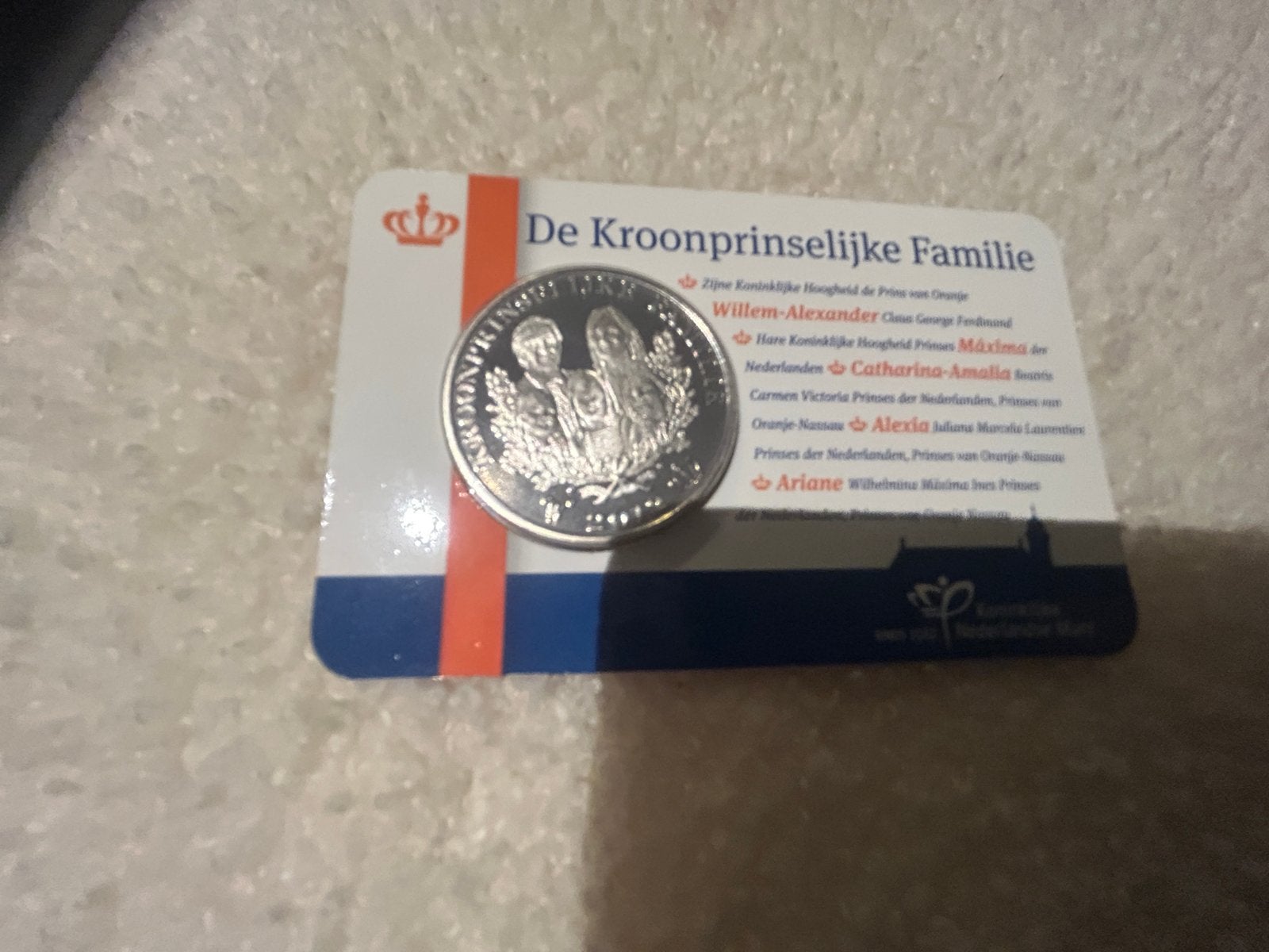 Kroonprinselijke Familie penning KNM 2012 in coincard, Koningin Beatrix, Geboorte of Huwelijk, Losse munt, Overige waardes