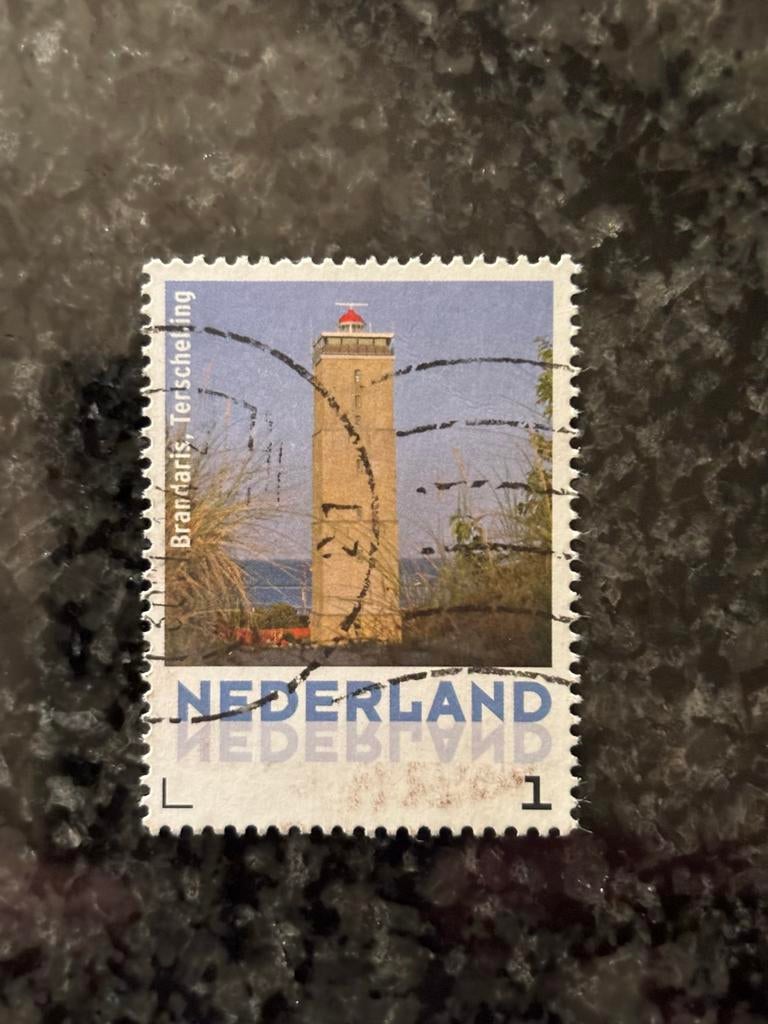 Gestempelde postzegel Nederland Brandaris Terschelling, Verzenden, Na 1940, Gestempeld