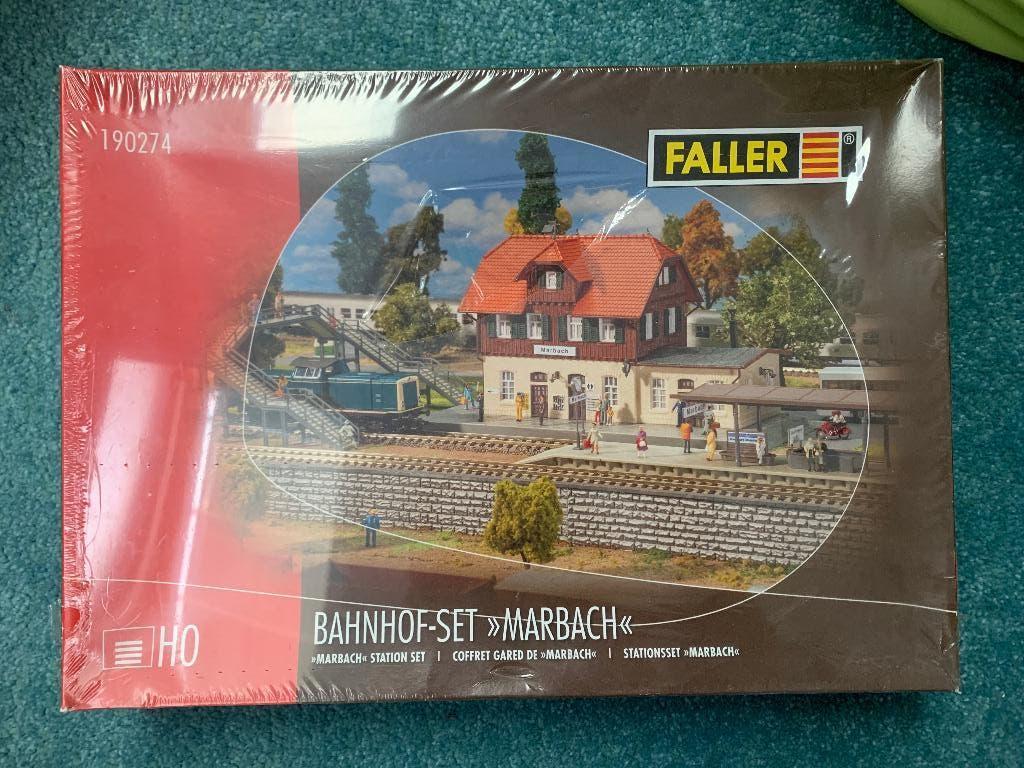 Faller 190274 HO Stationsset Marbach, Overige merken, Gelijkstroom of Wisselstroom, Brug, Tunnel of Gebouw, Nieuw