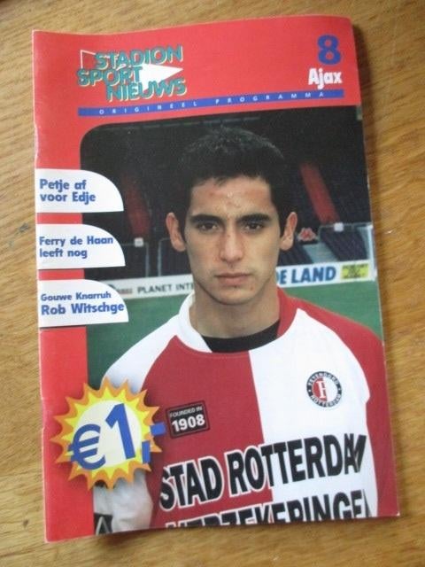Programmaboekje 8 Feyenoord - Ajax 6 oktober 2002, Ophalen of Verzenden, Gelezen, Watersport en Hengelsport