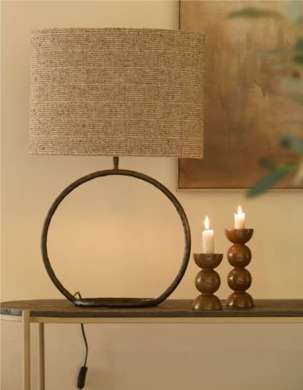 Light & Living lampenvoet Ravi met lampenkap Elioro, 50 cm, Met kap, Nieuw, Metaal