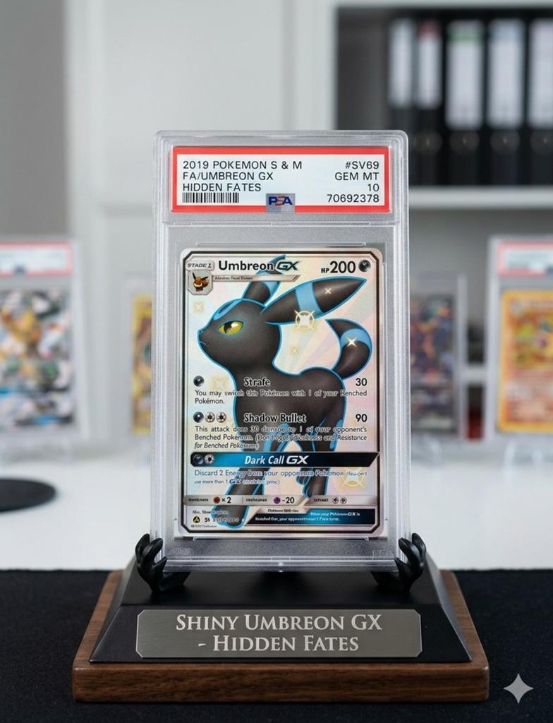 Pokémon Umbreon GX SV69/SV94 PSA 10 Hidden Fates Shiny, Hobby en Vrije tijd, Verzamelkaartspellen | Pokémon, Ophalen, Nieuw, Losse kaart