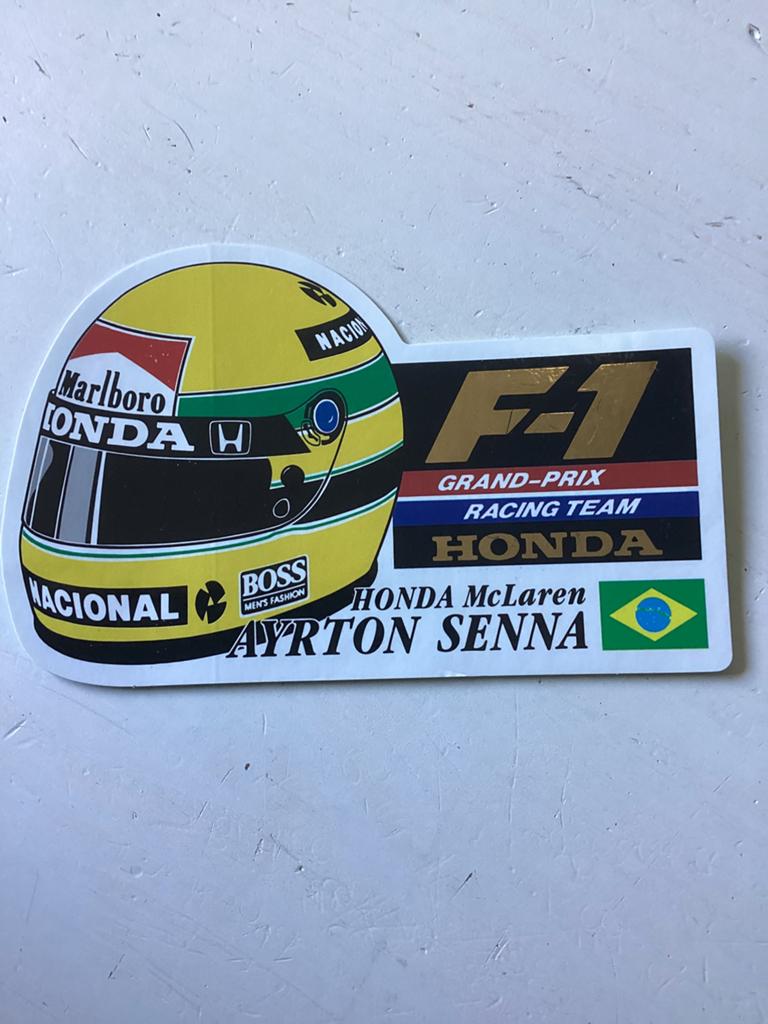 Sticker Formule 1 Racing Team Honda McLaren/Ayrton Senna, Verzenden, Zo goed als nieuw, Sport