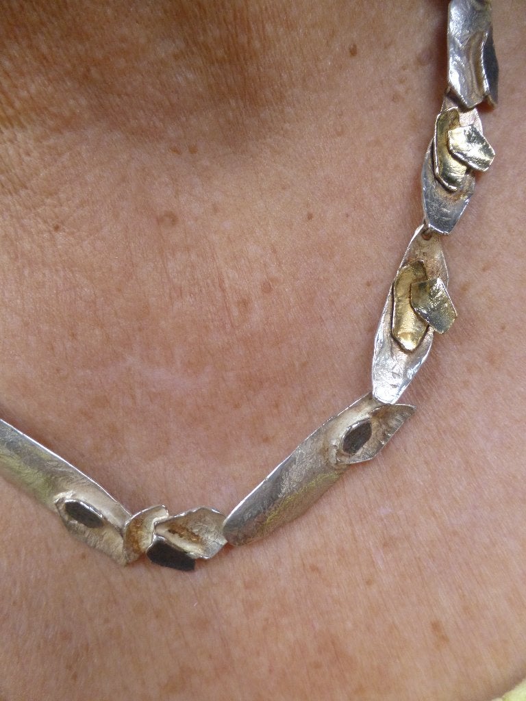 tri-Color Zilveren JÉH-jewels Collier / NIEUW, Ophalen of Verzenden, Nieuw, Goud, Zilver
