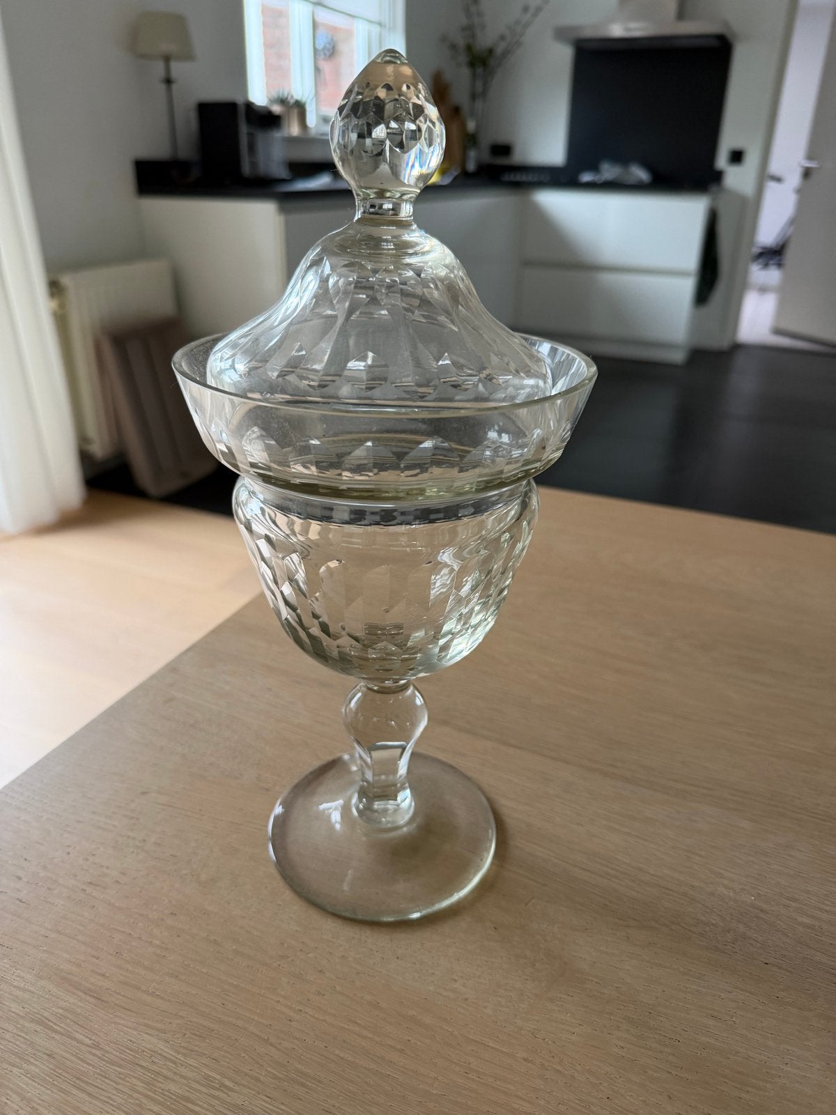 Glazen bonbonnière met deksel, Antiek en Kunst, Ophalen of Verzenden
