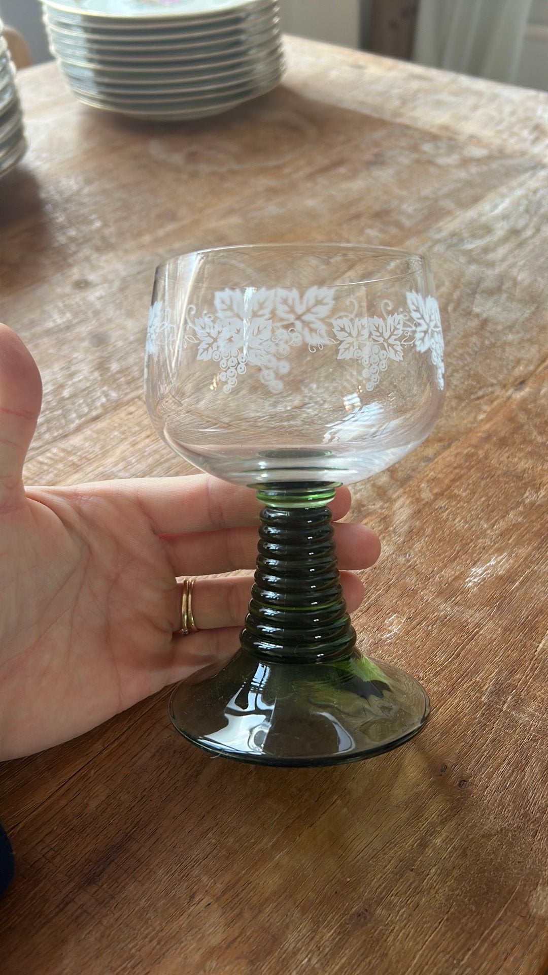 vintage Luminarc roemer wijnglas 6x, Ophalen, Gebruikt, Overige typen