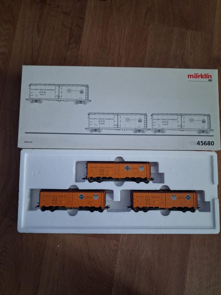 Märklin H0 45680 Koelwagenset "Pacific Fruit Express", Ophalen of Verzenden