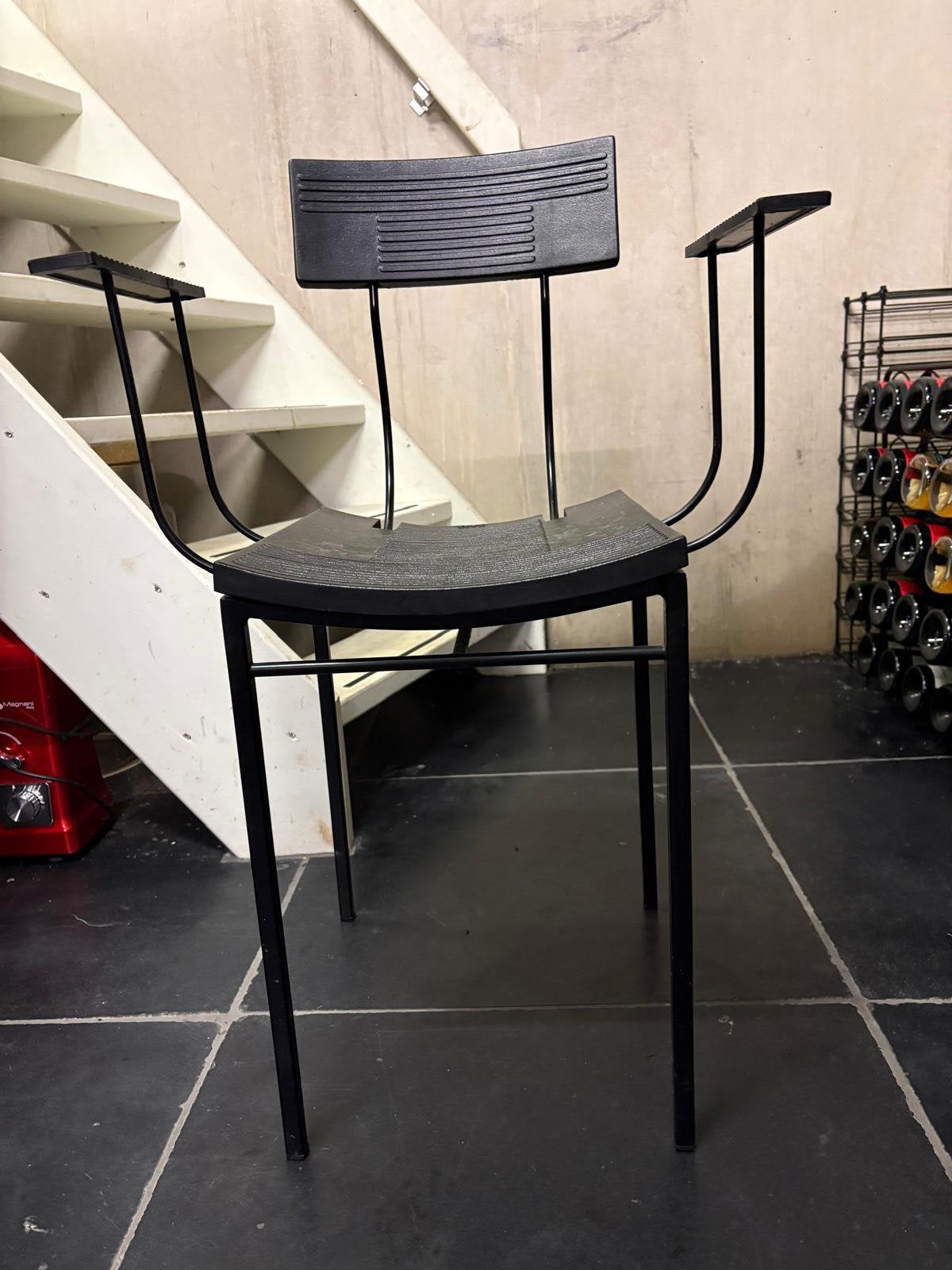 Eettafelstoelen spaghetti met leuning, Ophalen, Zwart, Overige materialen, Zo goed als nieuw