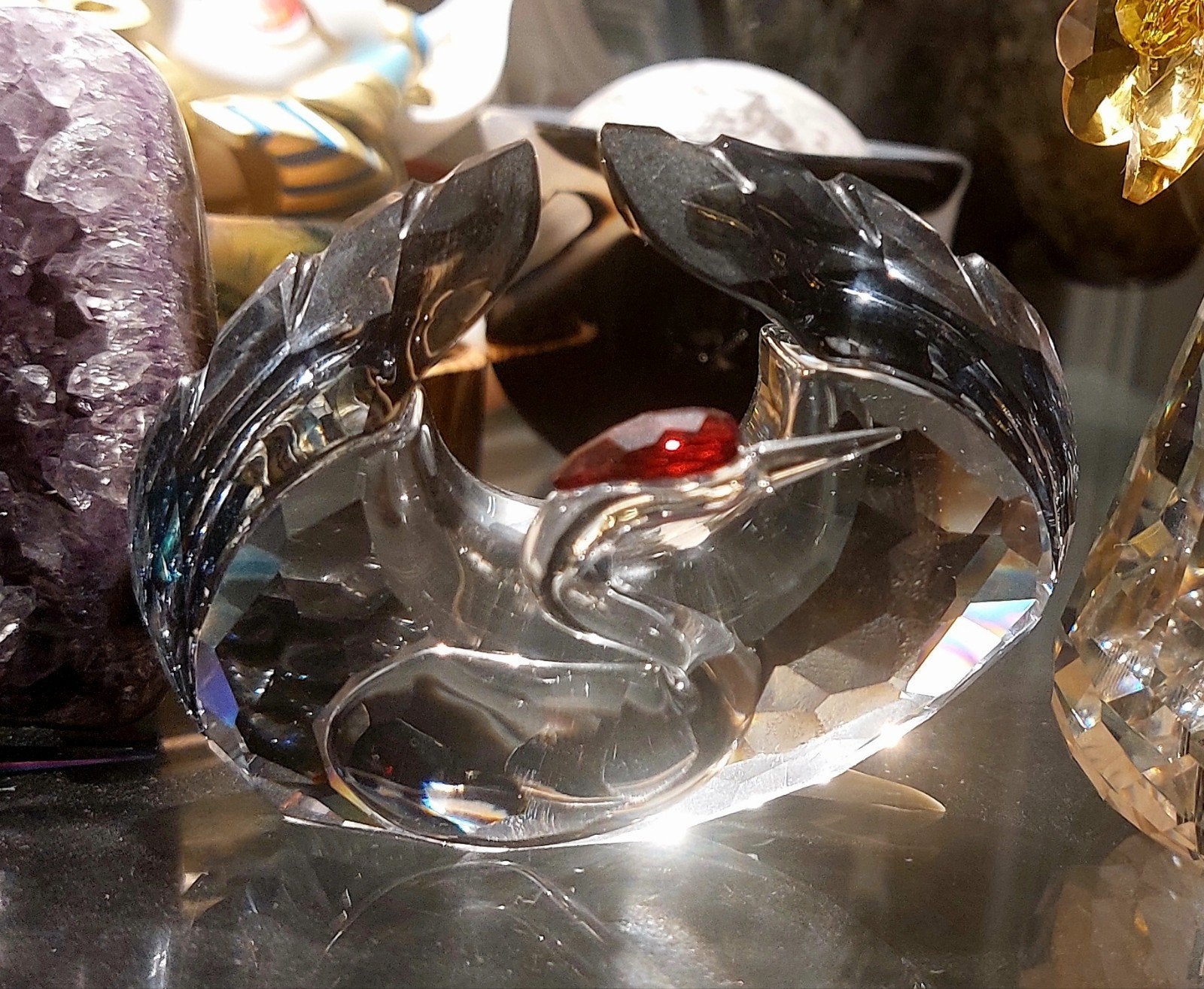 Swarovski Dansende Kraanvogel Kristalbeeldje, Ophalen of Verzenden, Nieuw, Figuurtje