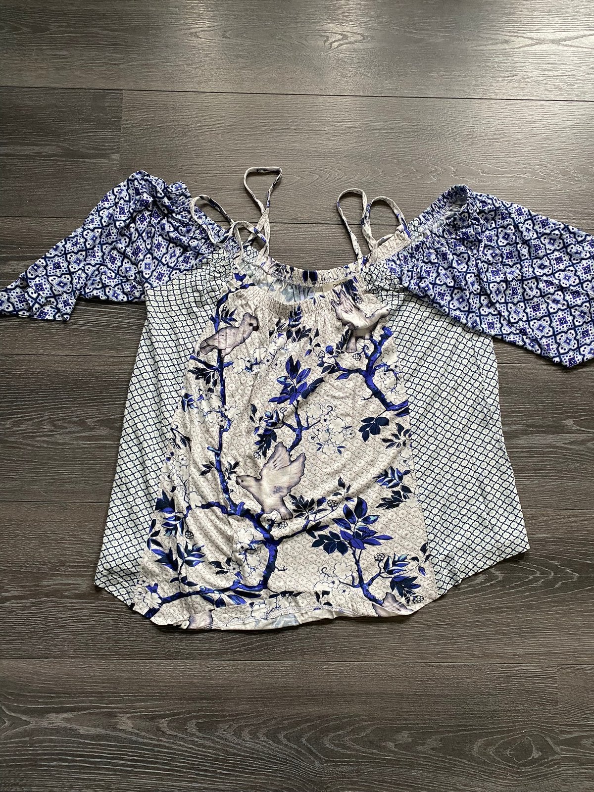 Desigual off shoulder t shirt, Kleding | Dames, Blauw, Ophalen of Verzenden, Zo goed als nieuw, Korte mouw