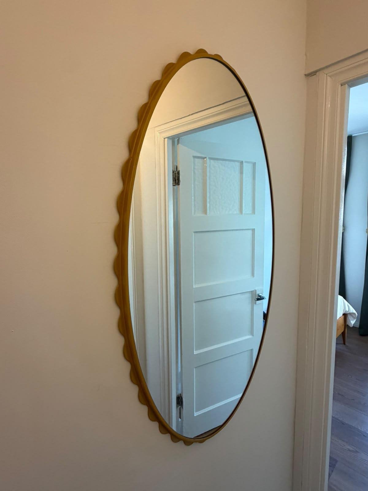 Mirror, Huis en Inrichting, Ophalen, 100 tot 150 cm, Zo goed als nieuw, Ovaal