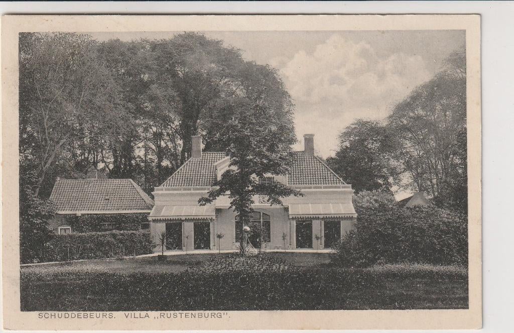 Schuddebeurs villa Rustenburg, Verzamelen, Ophalen of Verzenden, 1920 tot 1940, Gelopen, Zeeland