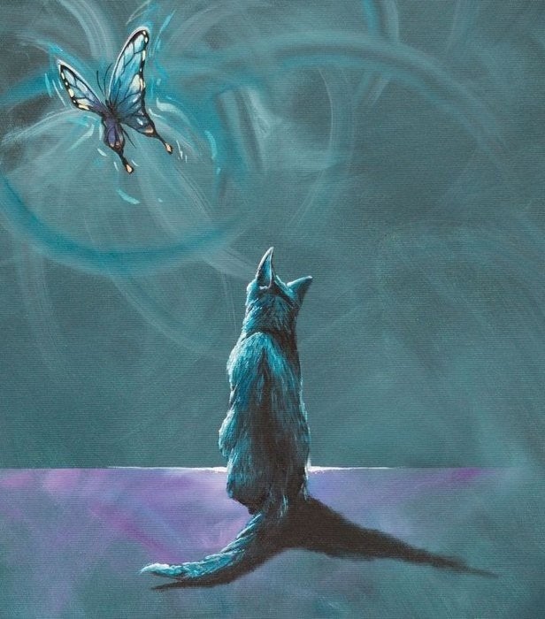 Adam Burczyc - Surrealistisch olieverfschilderij 40x50cm, Overig onderwerp, Gesigneerd, Ophalen of Verzenden, Olieverf