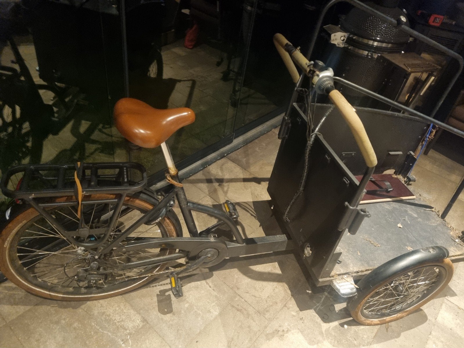 bakfiets opknapper met nieuwe bak  te koop of in onderdelen, 4 kinderen of meer, Gebruikt, Huif, Schijfrem