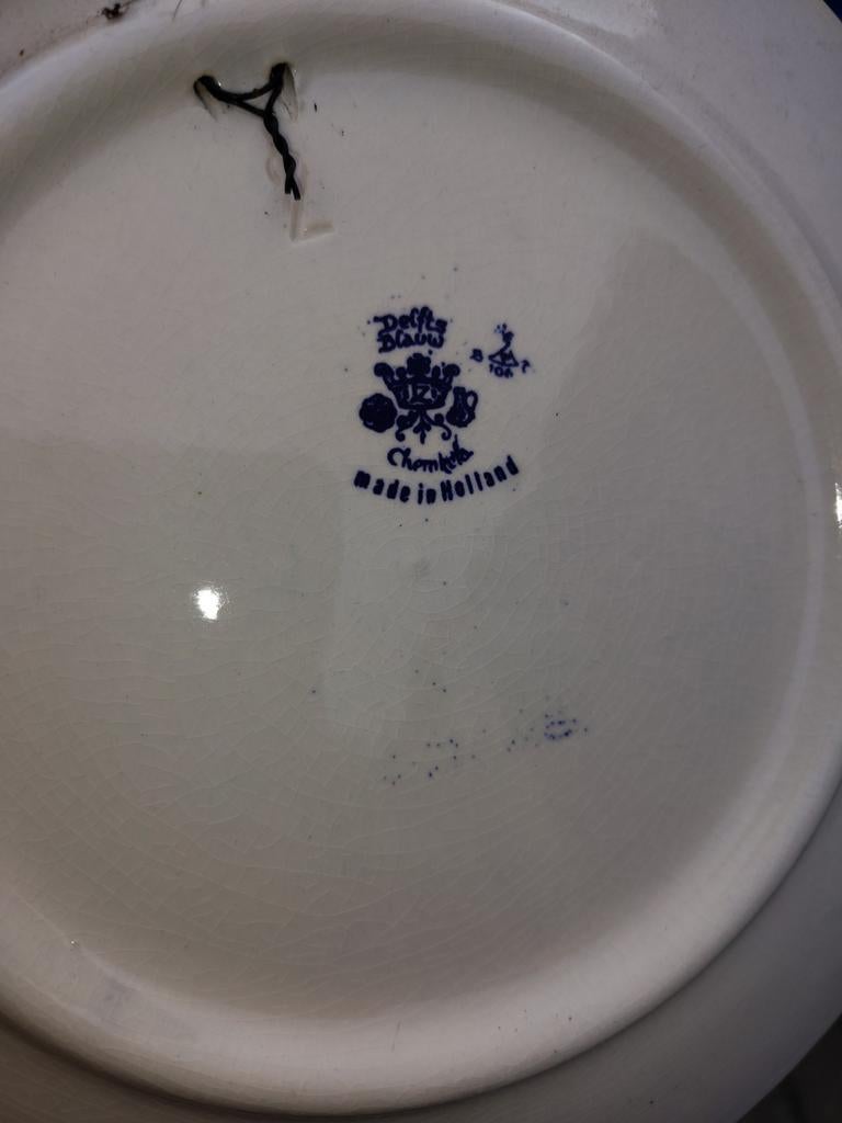 Set van 4 Delfts Blauwe wandborden - Hollandse taferelen, Ophalen of Verzenden