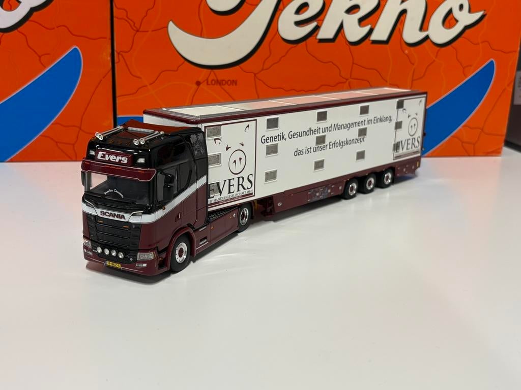 Wsi Evers Scania, Hobby en Vrije tijd, Modelauto's | 1:50, Ophalen of Verzenden, Zo goed als nieuw, Bus of Vrachtwagen, Wsi