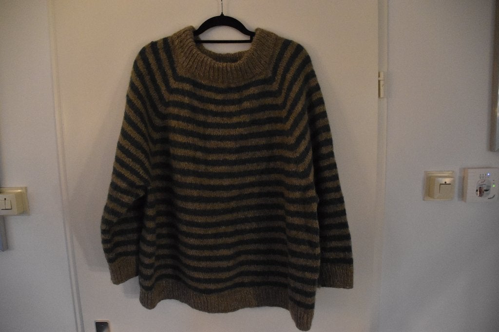 leuke zgan handgebreide gestreepte wolmix trui maat xxl, Overige kleuren, Maat 46/48 (XL) of groter, Ophalen of Verzenden, Zo goed als nieuw