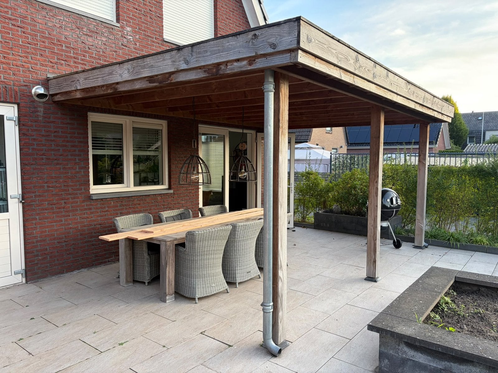 Douglas houten overkapping 6x3,5m. Zelf demonteren/afhalen, Ophalen, Gebruikt, Veranda