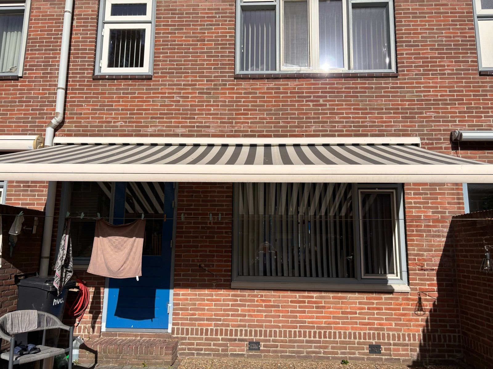 Zonwering 500x250cm met nieuwe Somfy motor en doek, Tuin en Terras, Ophalen, 450 cm of meer, Elektrisch, Zo goed als nieuw