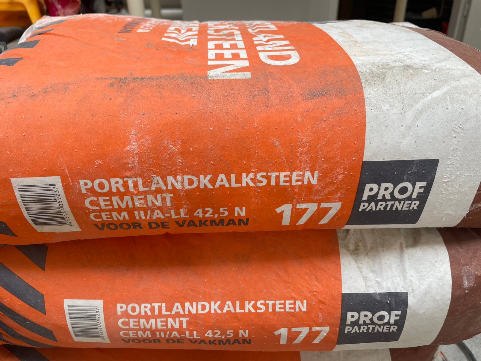 Cement (portlandcement), Ophalen, Nieuw