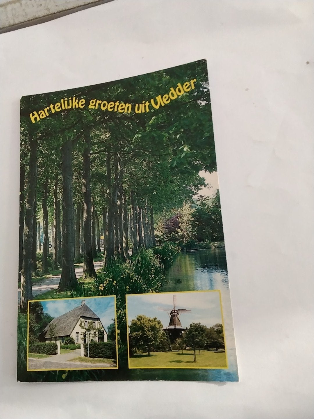 kaart Vledder Drenthe - Hartelijke groeten uit Vledder, Ophalen of Verzenden, Drenthe