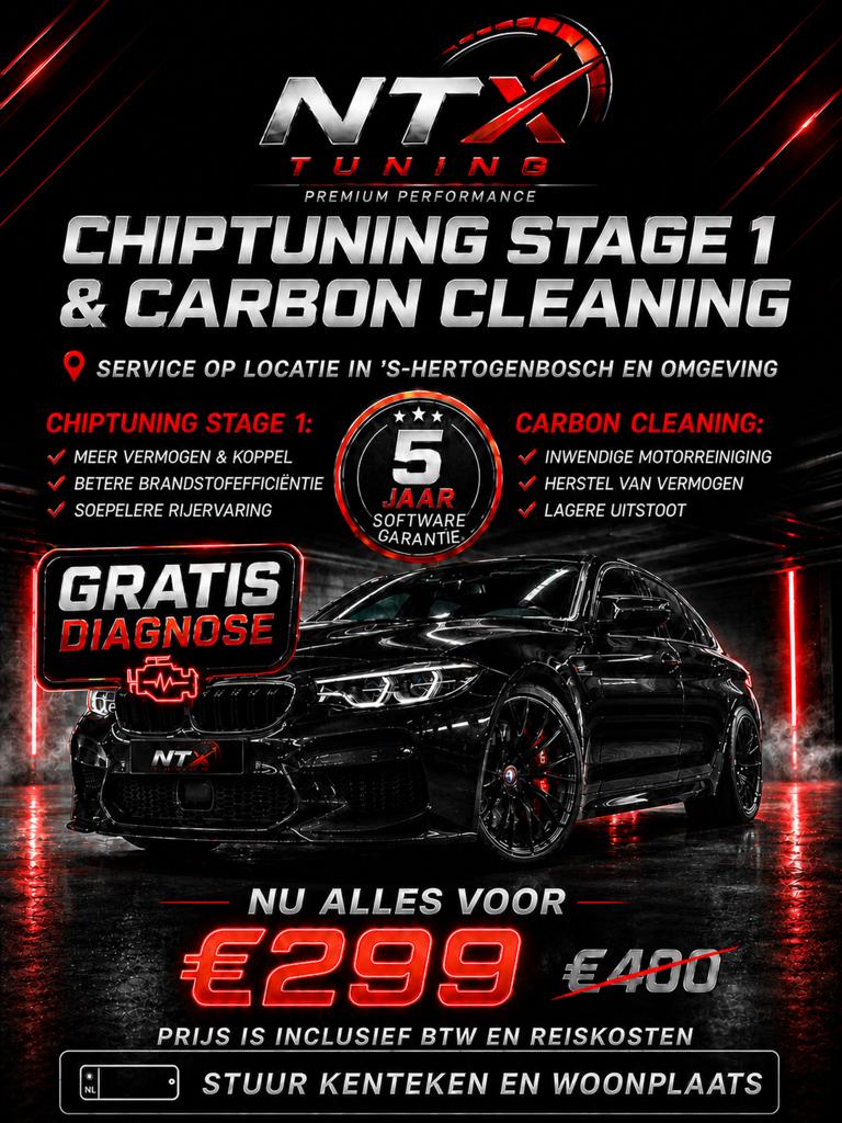 Chiptuning Stage 1 & Carbon Cleaning - NTX Tuning, Ophalen