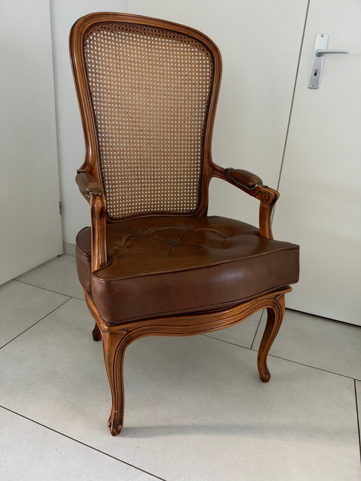 Antieke Franse Louis XV Revival fauteuil, Ophalen of Verzenden
